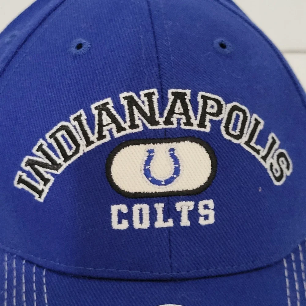 NFL Indianapolis Colts Hat Kids Adjustable Blue Embroidered Baseball Cap Toddler